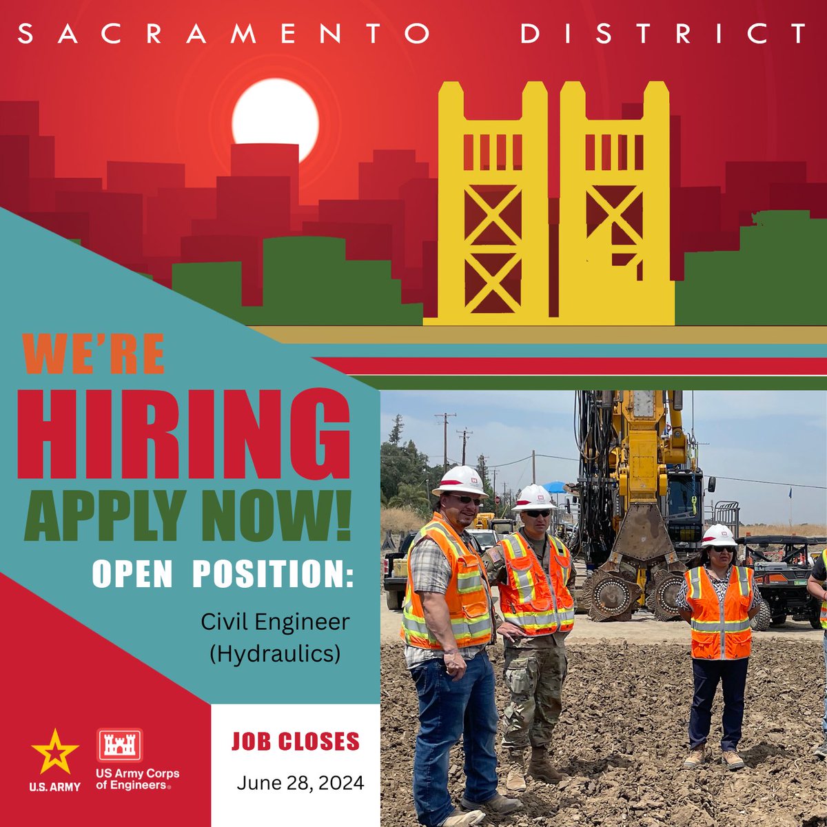 Join our team as a Civil Engineer in our Hydraulics section. With this role, you'll lead project teams, apply extensive hydraulic engineering knowledge, and oversee the development for a variety of projects. To learn more, visit: usajobs.gov/job/782972800