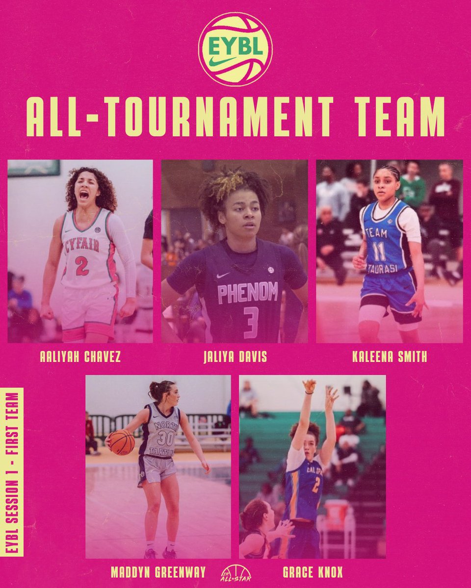 The @NikeGirlsEYBL Session 1 17U 𝙁𝙄𝙍𝙎𝙏 𝙏𝙀𝘼𝙈. • @AALIYAH2CHAVEZ • @Jaliya_Davis_ • @specialkayyy11 • @maddyngreenway • @g_mmoney2 🔗 jrallstar.com/2024/04/eybl-s…