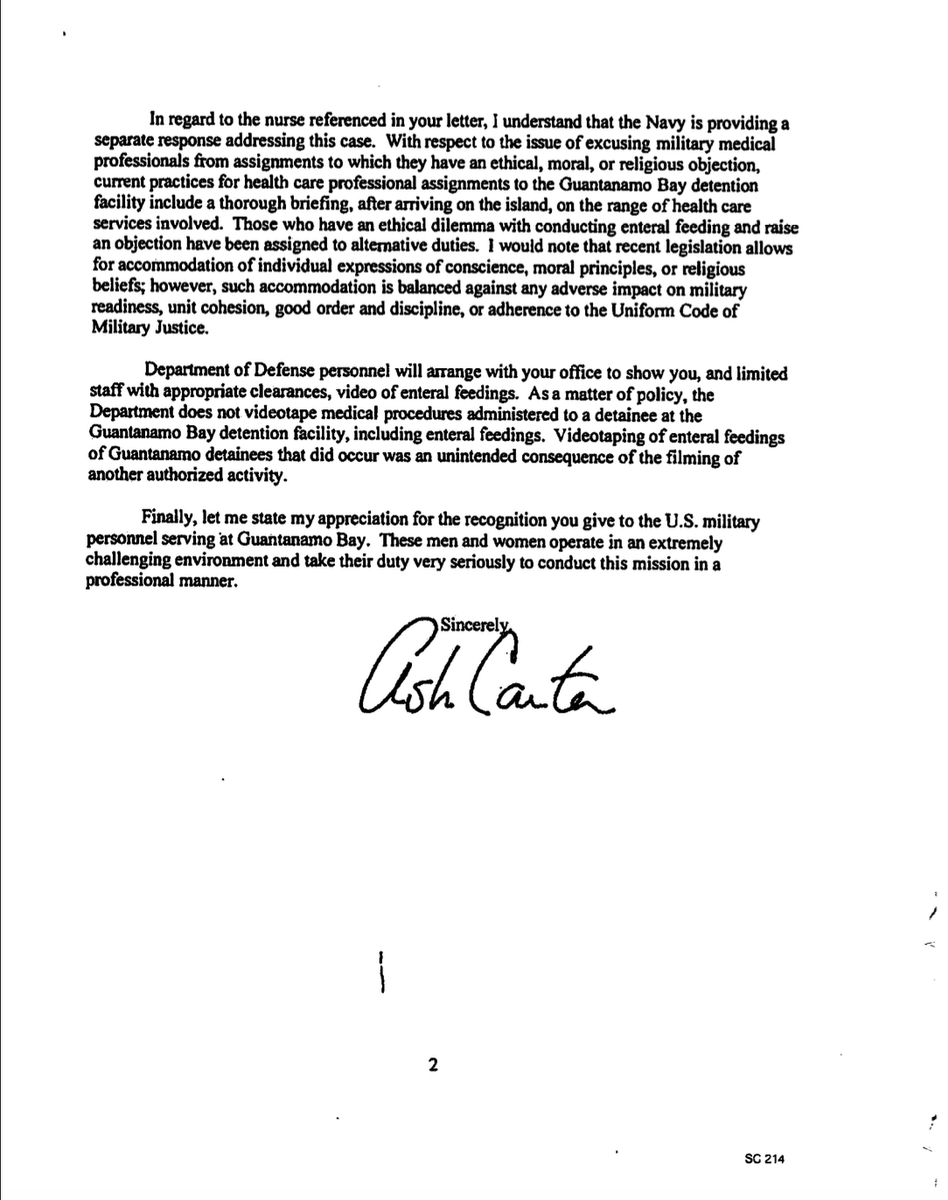 WOW: DOD just responded to a #FOIA request that I filed 10 yrs ago about force feeding of detainees on hunger strike at Guantanamo & a nurse who refused to administer the feedings. This is the 2nd GTMO related request that has taken DOD a decade to respond to The records…