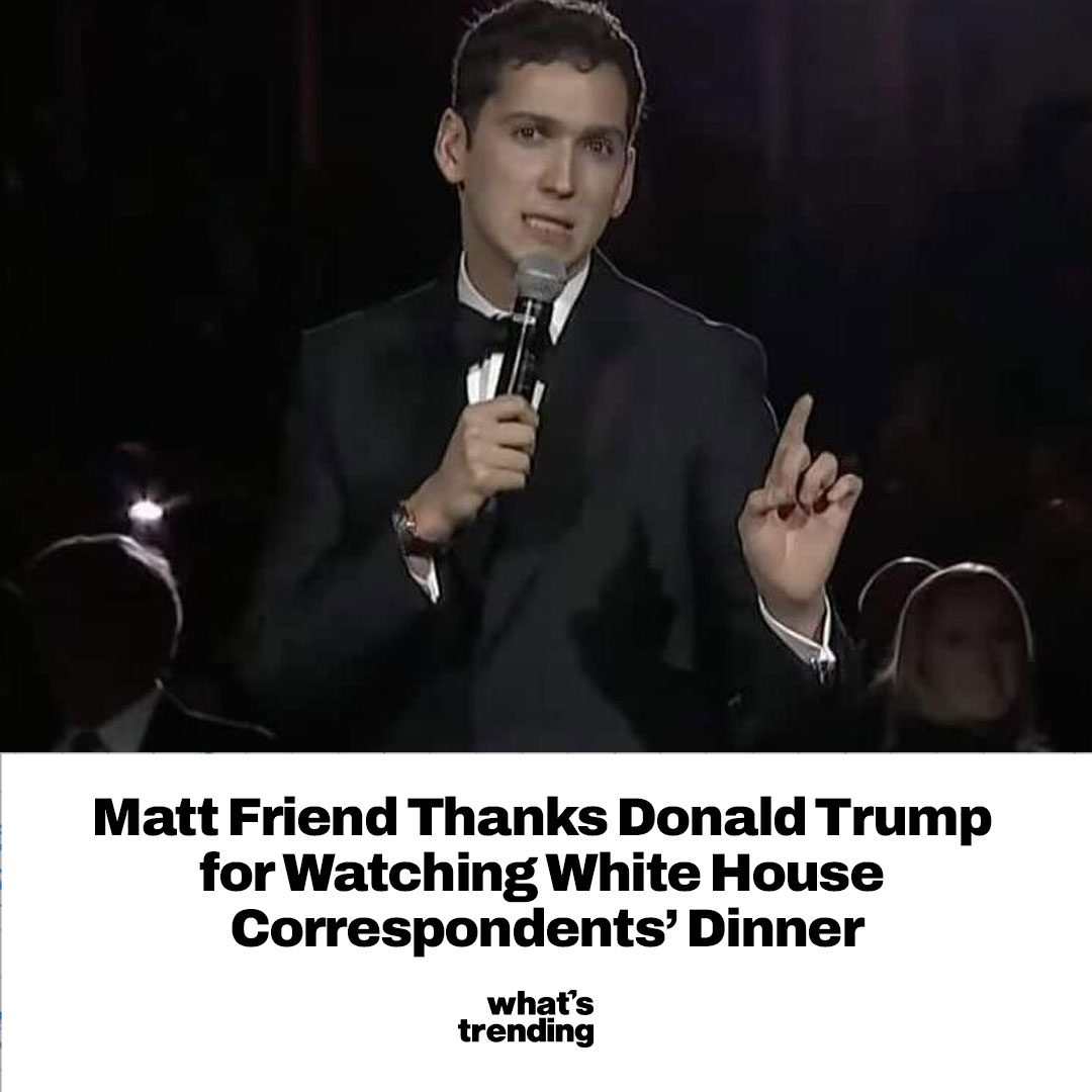 The former president watched TikTok star Matt Friend’s impersonations at the White House Correspondents’ Dinner Saturday and the comedian had quite the response. 🔗: whatstrending.com/matt-friend-th…