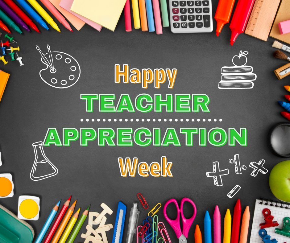 🍎Happy #NationalTeacherAppreciationWeek! 

Take a moment each and every day to show your teachers how much you appreciate their dedication. If you are no longer in school, but know an educator who made a difference in your life, reach out to them and say thank you.

#WyoEdChat