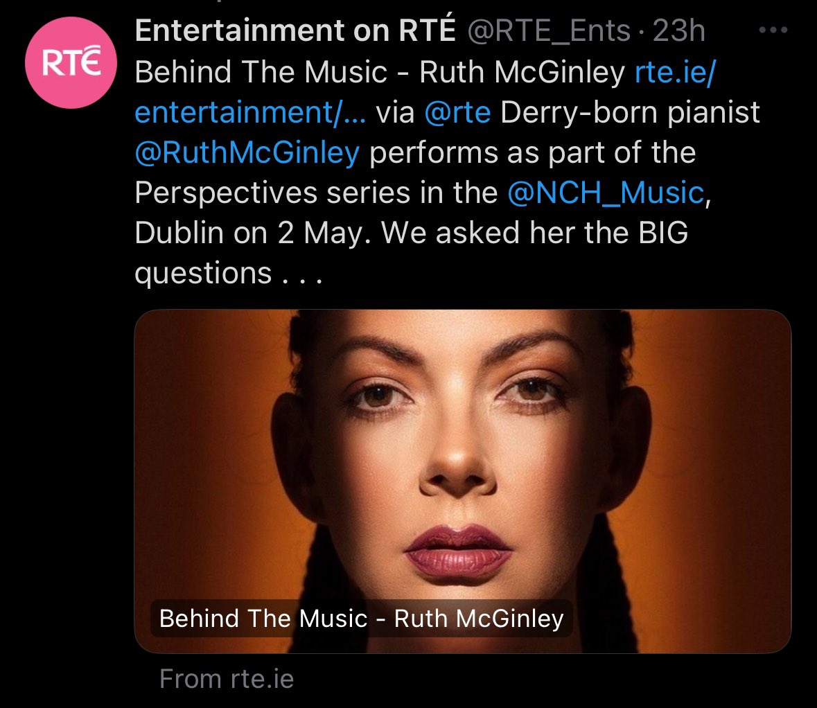 Thank you @RTE_Ents for featuring my ‘Behind The Music’ and asking me the BIG questions.. 😅😀 Read here for a nosey: rte.ie/entertainment/… Tickets available: nch.ie/all-events-lis… @NCH_Music