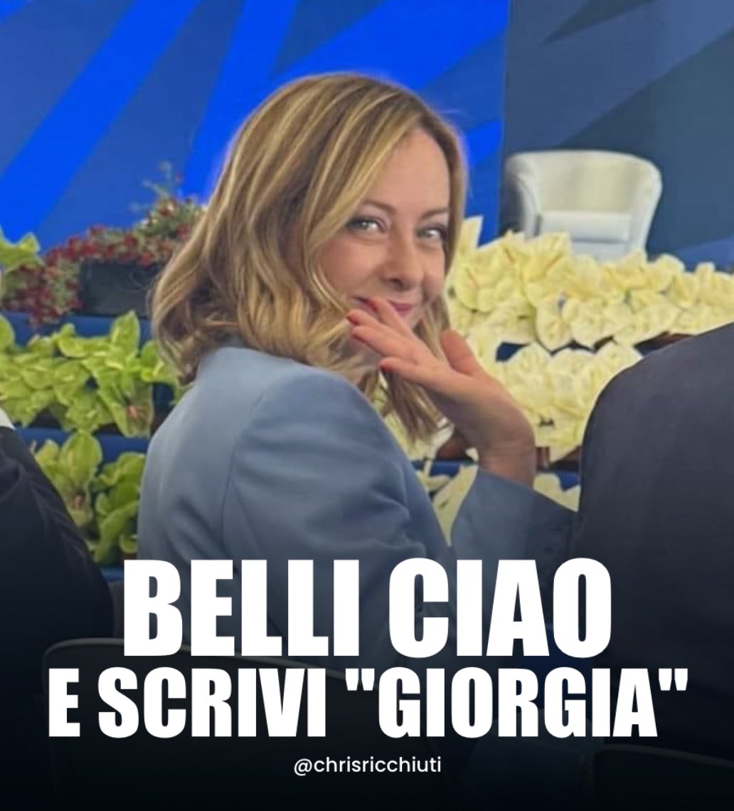 Ma secondo alcuni opinionisti di sinistra, Giorgia non sarebbe libera di chiamarsi neppure col suo nome?

Ecco la risposta all'ennesima polemica 😌 #GIORGIA 🇮🇹❤️

#GiorgiaMeloni #29aprile #Meloni @FratellidItalia