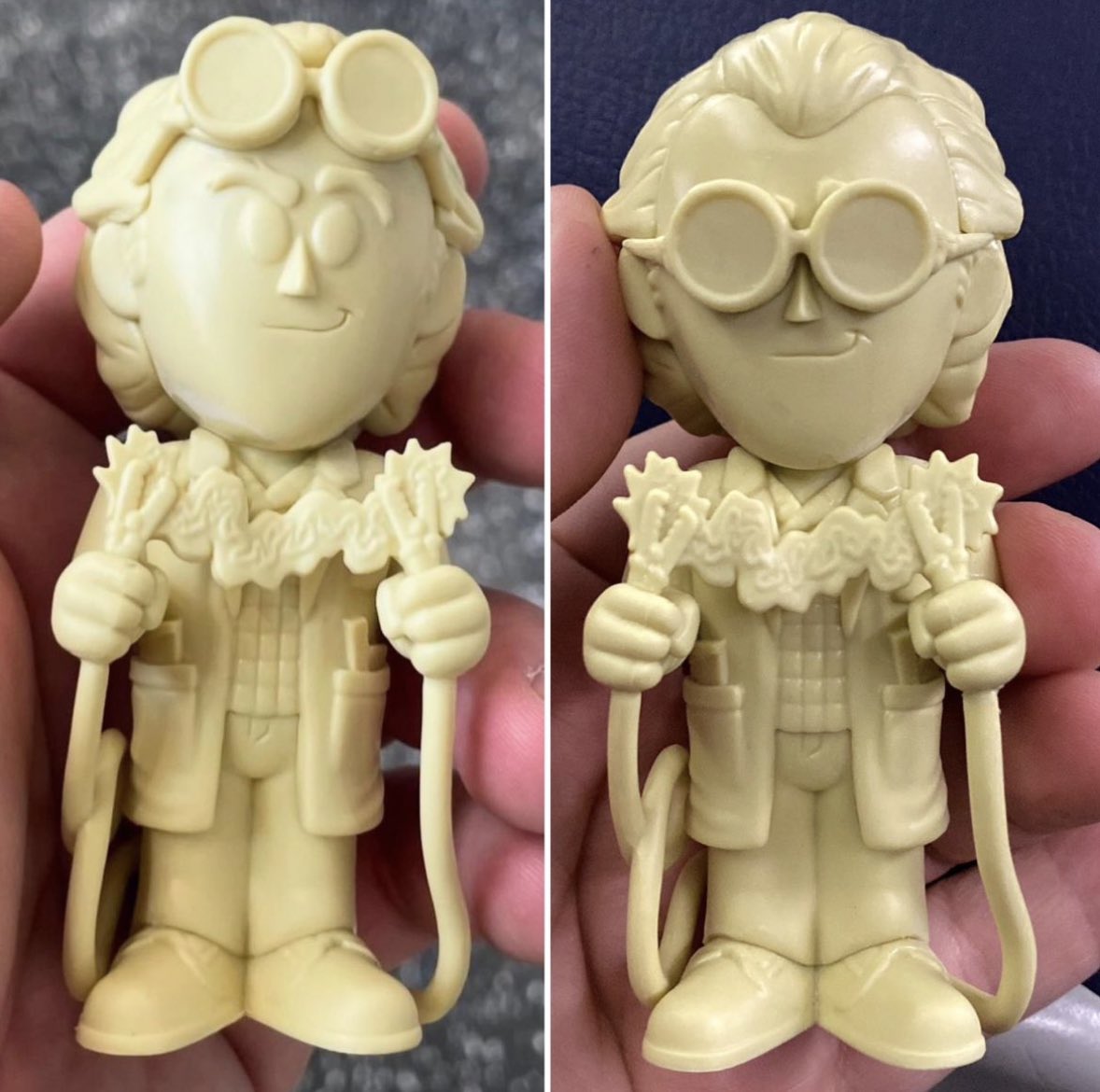 First look at the new Doc Brown Funko Soda! And Chase! Via these Protos from C2E2 ~ thanks @swobobafett / @johnnyfunko575 ~ #FPN #FunkoPOPNews #Funko #POP #POPVinyl #FunkoPOP #FunkoSoda