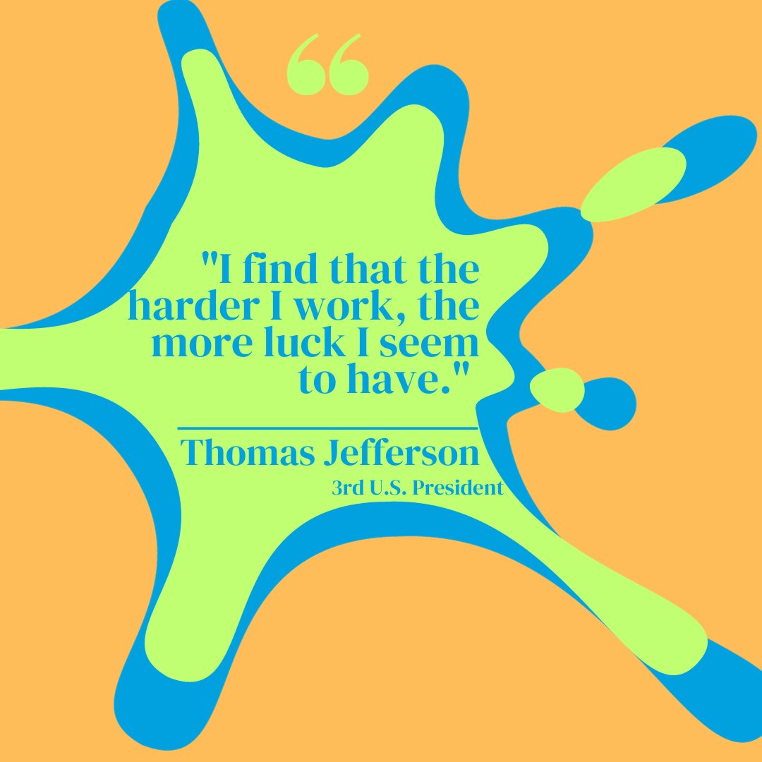 Conquer challenges with your hard work.

Your work is the key to unlocking the door to a prosperous future!

#QuoteOfTheDay #ThomasJefferson