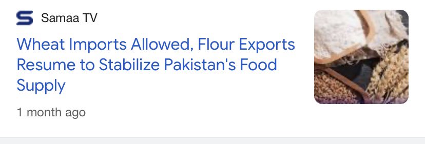 Totally a false statement by the planning minister! 

Screenshot attached from March 27, 2024: When government allowed further wheat imports.