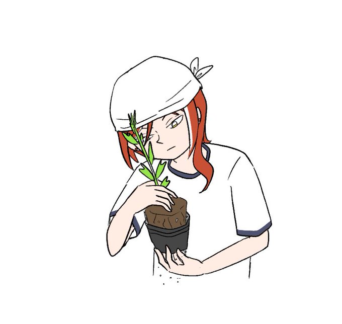 「植木鉢 何かを持っている」のTwitter画像/イラスト(新着)