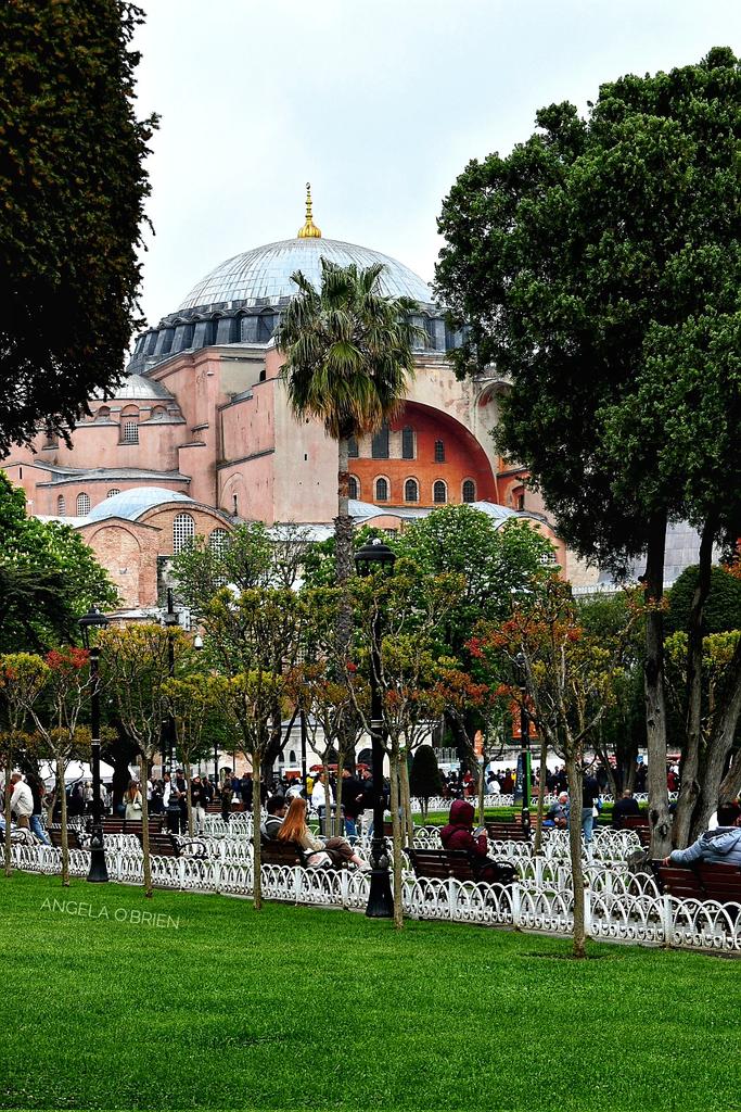 The Hagia Sophia built between 532 and 537 during the rule of Emperor Justinian I. Photo taken today.