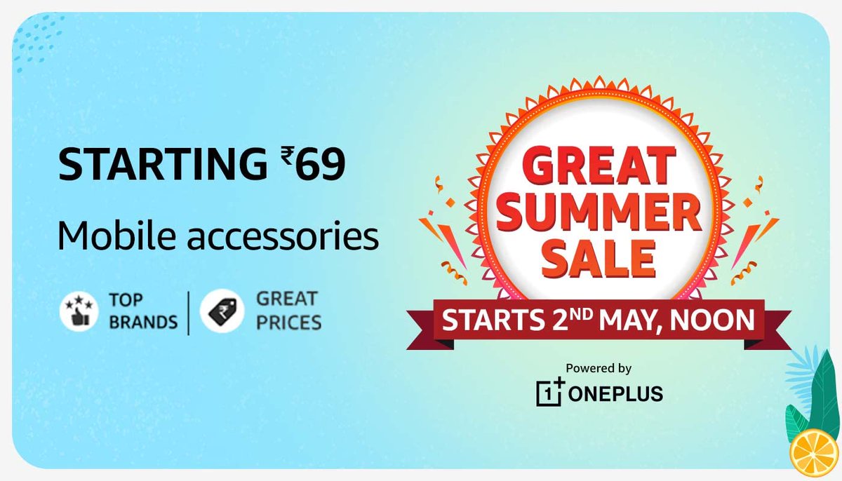 Mobile accessories starting ₹69 👀

During the Amazon Great Summer sale.

🔗 amzn.to/4bhy02Q

#Amazon #GreatSummerSale