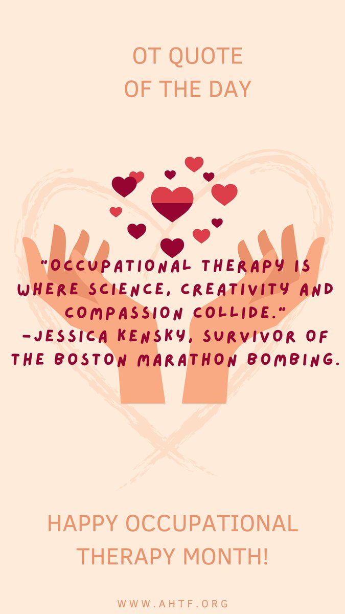 #occupationaltherapy #ot #otmonth #handtherapy #americanhandtherapyfoundation #ahtf