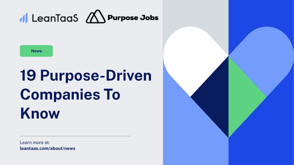 Our purpose of unlocking healthcare capacity to support improved access and experience drives everything we do at LeanTaaS. 🏥 Thank you to Purpose Jobs for recognizing LeanTaaS as a leading purpose-driven company. Read more here: bit.ly/3xOelsW