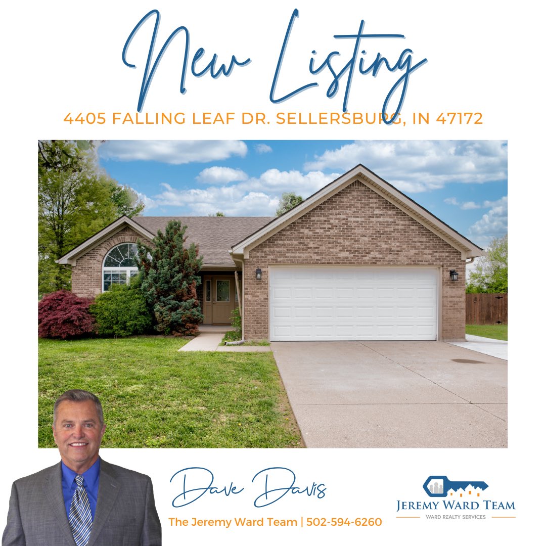 🌟𝐍𝐄𝐖 𝐋𝐈𝐒𝐓𝐈𝐍𝐆🌟 This home is located close to town, has many UPDATES, and has a large rear yard that lends itself to total landscaped privacy! 3 BED | 2 BATH | 1,438 Sq. Ft. 📍4405 Falling Leaf Dr. Sellersburg, IN 47172 🔗bit.ly/JWT4405Falling…