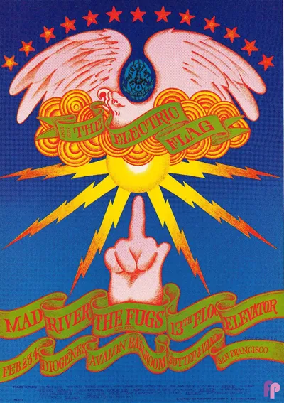 Avalon Ballroom (San Francisco, CA): February 2-4, 1968 Bands: The Electric Flag, Mad River, The Fugs, 13th Floor Elevators