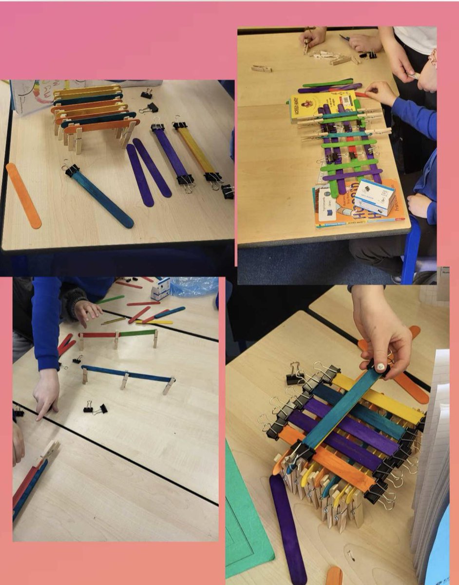 Year 3 and 4 have had a busy afternoon with Mrs Humphreys designing and building bridges as part of their Incredible Inventions topic.

One of the designs was able to withstand the weight of twelve books! 📚📕

Cooperation and teamwork! 🙌

#scienceandtechnology #STEM