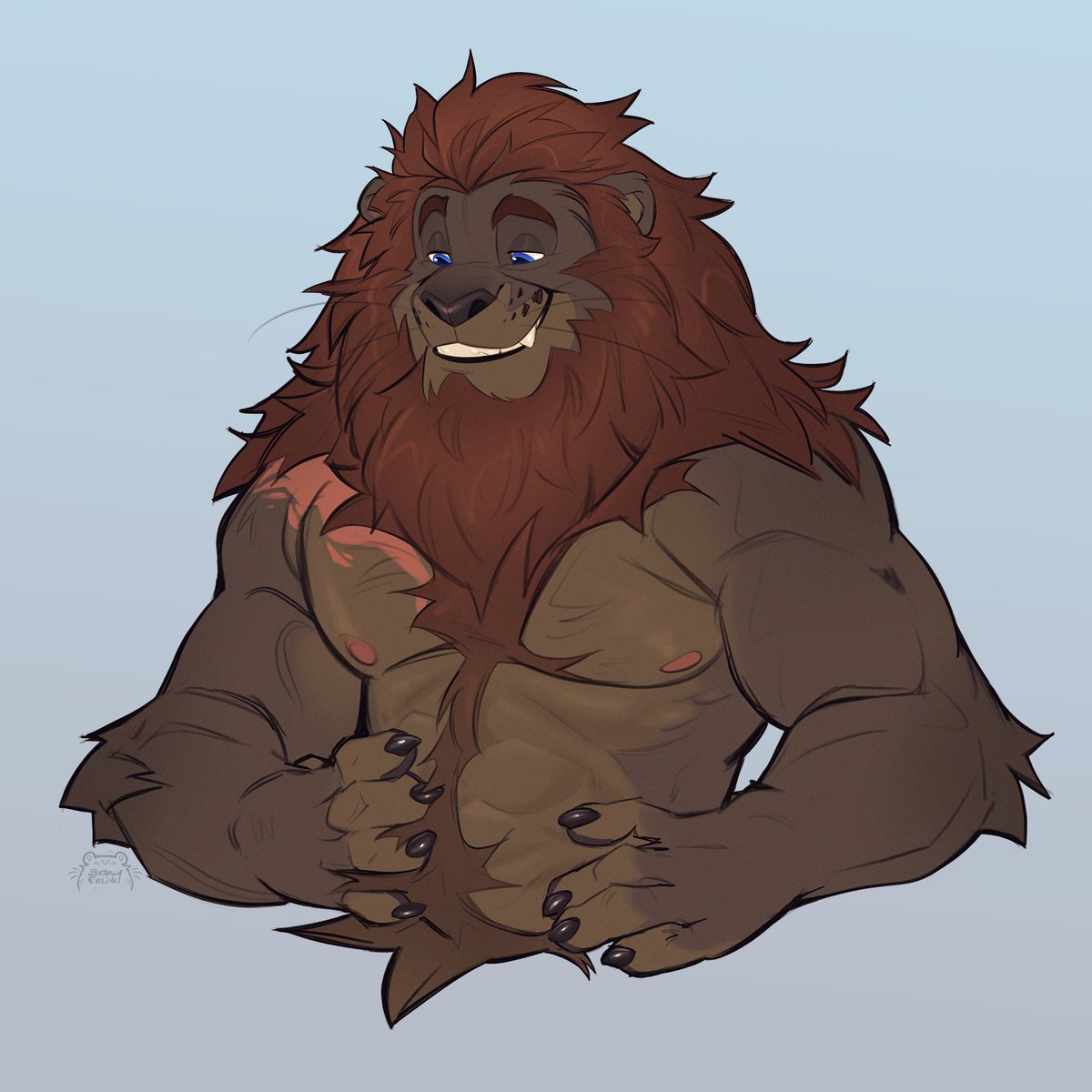 This handsome lion is kinda liking his extra fluff!