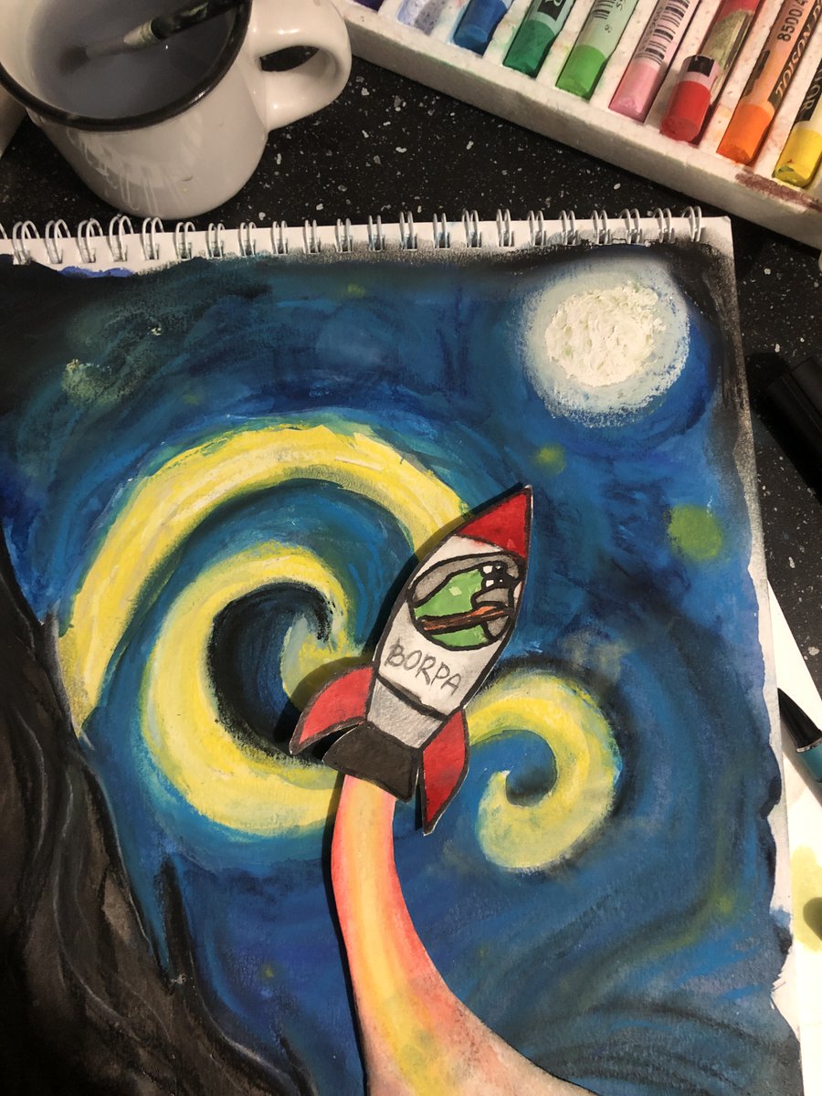 Drew some fan art for <a href="/BorpaTokencom/">Borpa</a> Hope you guys like it! @thomas_auvin <a href="/0xLemuel/">Lem</a>. #Borpa #Borpatoken #borpa To the moon! #vangogh