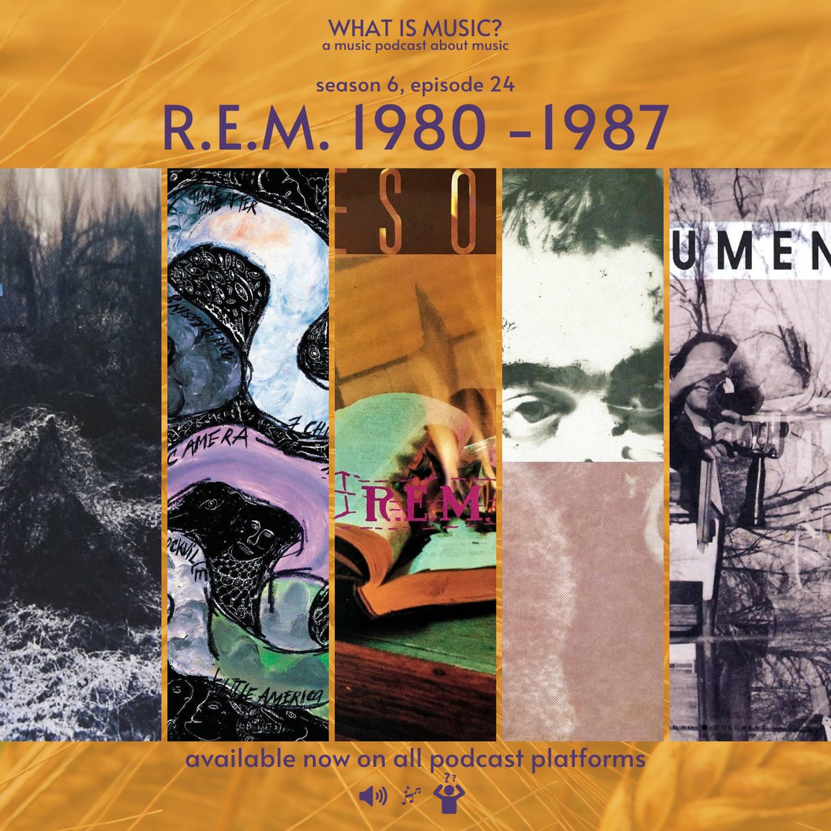 This week, on our R.E.M. podcast, we take stock of their career so far. We look back at the albums encompassing 'the I.R.S. years', sum up our thoughts on the band, and reveal our own personal Top 10 Songs So Far Lists! Listen now wherever you get your podcasts! #remband