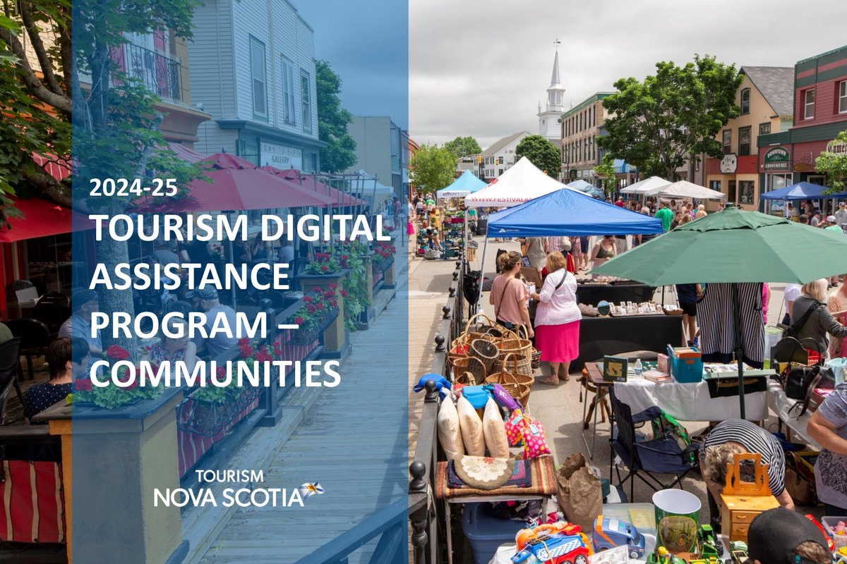 Has your community applied yet? There's up to $15,000 available for services and online tools to promote your community as a travel destination. Deadline for applying is Wednesday, May 1 tourismns.ca/tourism-digita…