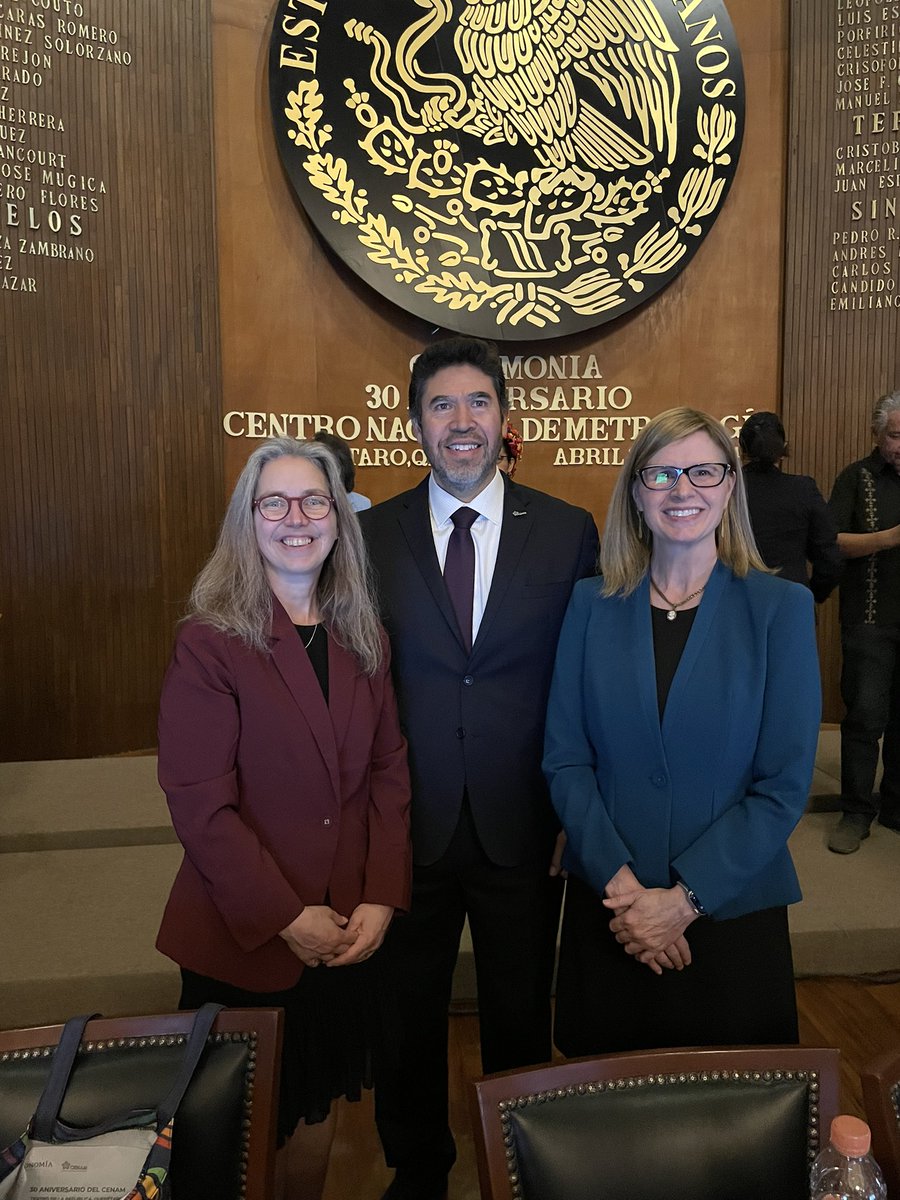 Celebrating 30 years of <a href="/CENAM_Mexico/">Cenam-México</a> and 30 years of cooperation and collaboration with our NORAMET partners <a href="/NIST/">National Institute of Standards and Technology</a> <a href="/NISTDirector/">NIST Director</a> <a href="/NRC_CNRC/">NRC Canada</a> #NRCMetrology