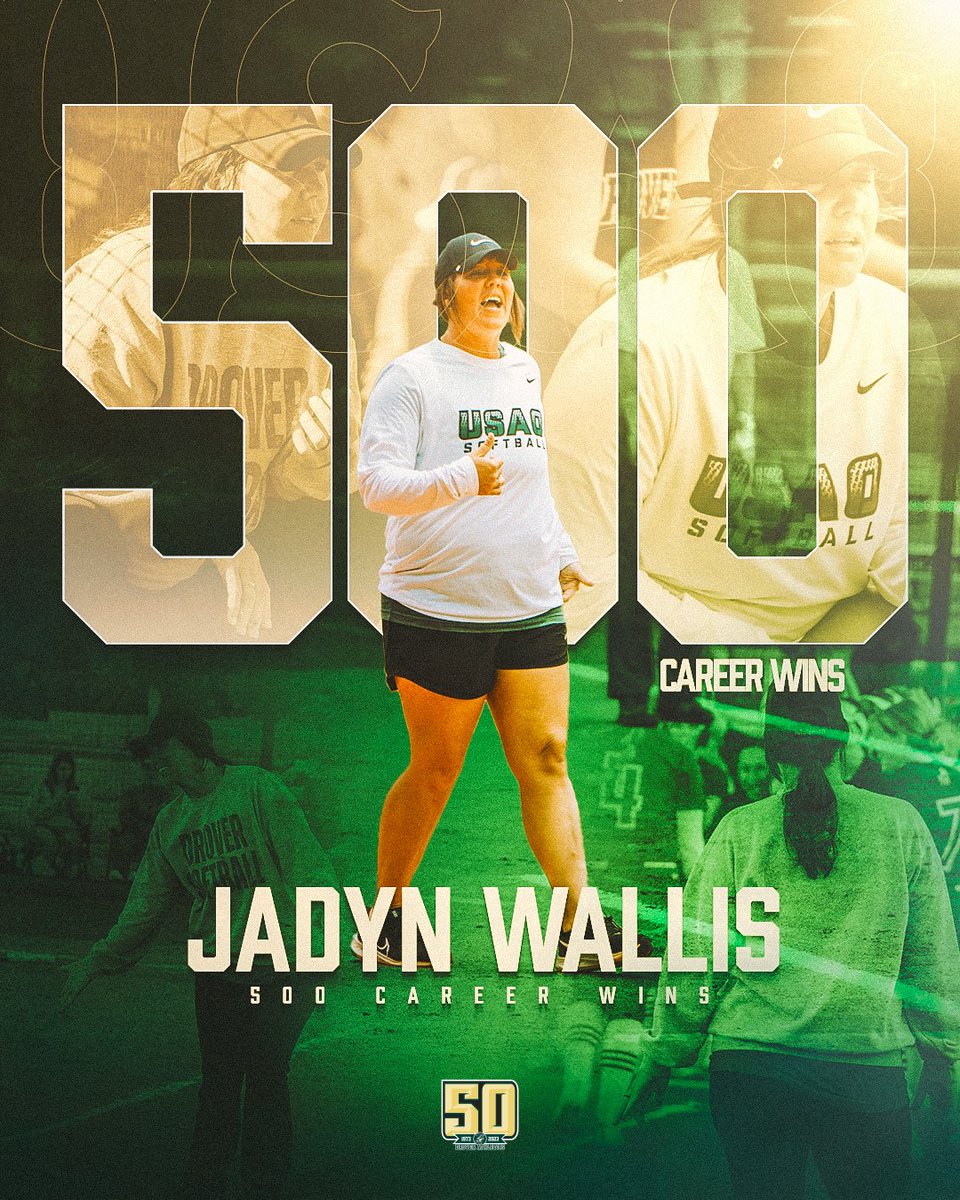 Jadyn Wallis has won 5⃣0⃣0⃣ of the 648 games she has coached at USAO!🤯 ✅NAIA Nat'l Champion ✅4x SAC Champion ✅7x NAIA Nat'l Tournament apps. ✅4x NAIA WS apps. ✅NAIA C.O.T.Y ✅4x SAC C.O.T.Y ✅Coached 3 NAIA Pi.O.T.Y ✅Coached 7 SAC Pi.O.T.Y ✅Coached 3 SAC Pl.O.T.Y ✅15