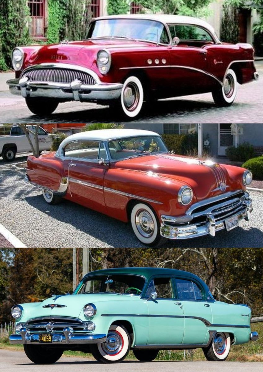 1954 ! 🤔
Top-Buick Special
Middle-Pontiac Starchief 
Bottom-Dodge Royal