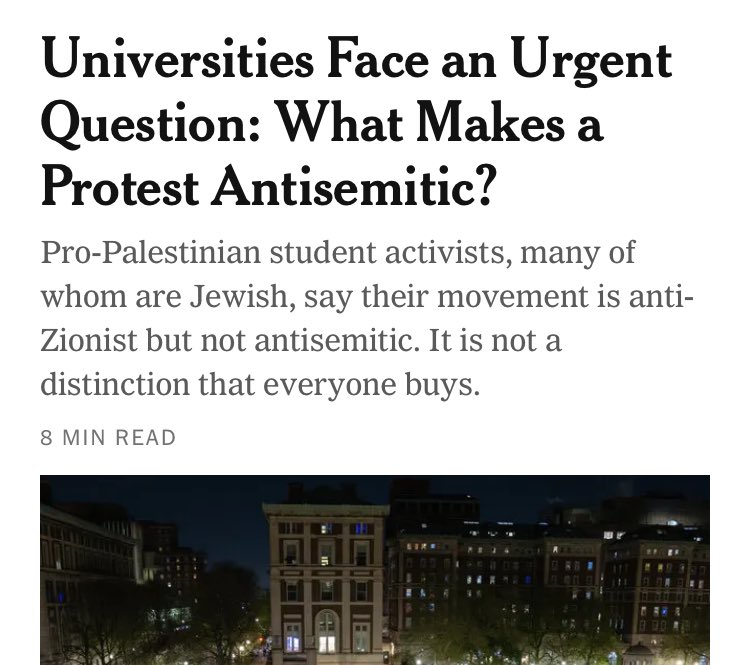 So vile. These are protests against a US-backed genocide. Making this a fake issue about “anti-Semitism” is intended to enable the genocide. All who participate in this cynical charade have blood on their hands.