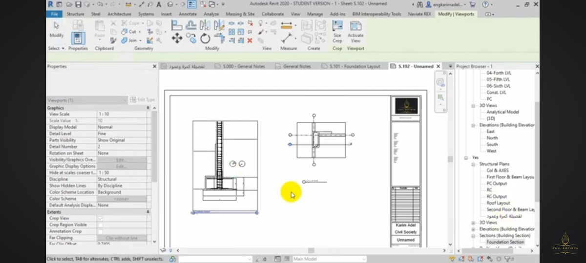 من افضل دورات الريفيت الانشائي من الصفر حتى الاحتراف Revit Structure 
✅️ عمل Model انشائي بطريقة احترافية 
✅️ تسليح العناصر الانشائية
✅️ حساب الكميات بتقنية #BIM
✅️ عمل الشيتات
ريتويت حتى تعم الفائدة
#Revit
#Structure 
#BIM