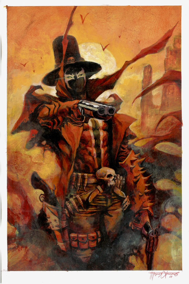 Another #Spawn commission. This time it’s the awesome #Gunslinger. The person who commissioned it asked  e to make an homage to the poster of the #RedDeadRedemption game. Super fun !

11'x 17' Acrylic paints on Canson paper

For commissions email me at: todor.hristov13@gmail.com