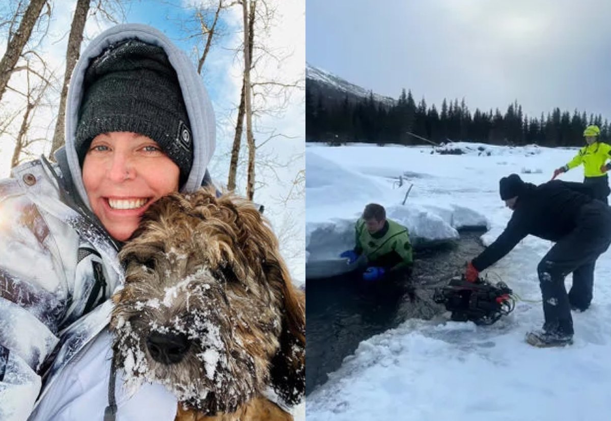 Esta mujer se llama Amanda Richmond y desapareció hace 4 meses tras tirarse a un río congelado para rescatar a su perro.
Ahora la han encontrado, y falleció abrazada a su mascota. 

Amanda estaba de paseo con su marido y con Groot, su perro, cuando este decidió tirarse al agua…