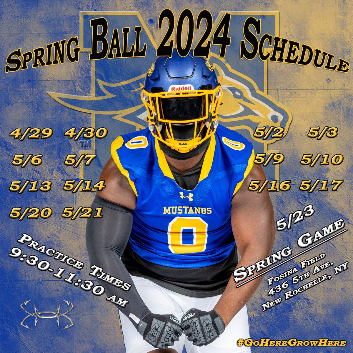 Day one is in the books for Spring Ball here at Stangland. Building for the 2024 Season. Coaches join us and check out our players. #GoHereGrowHere #Stangland