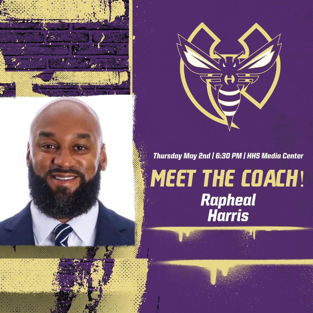 Come out May 2nd at 6:30pm in the HHS Media Center to meet our new Girl's Basketball Coach; @CoachRaphHarris ! #NoCeilings