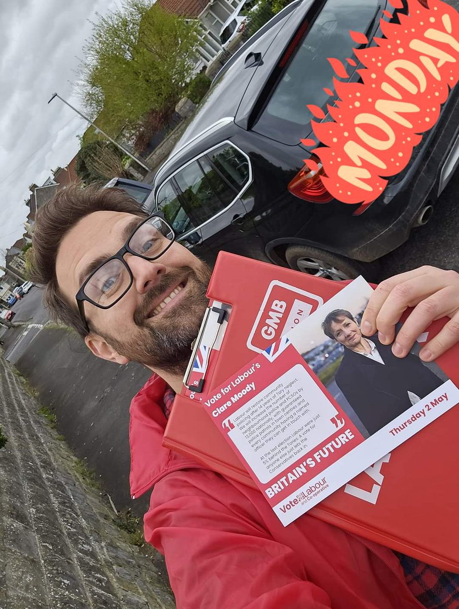 Windy out there this eve! Final few days on the #LabourDoorstep for @ClareMoody4PCC in Weston-super-Mare ❤️🌹🙌 So much frustration with the state of the country but lots of hope that @UKLabour can sort out the chaos. #VoteClare to see how a real public servant delivers for…