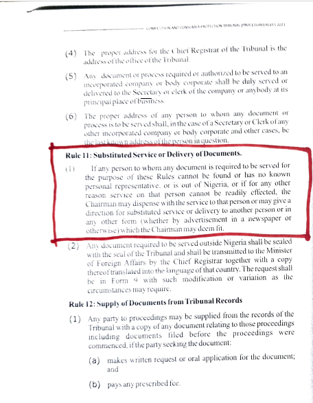 Competition and Consumer Protection Tribunal tweet media