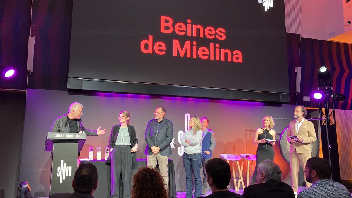 📣🥇👏Moltes felicitats als companys de @bdncom pel Premi Sonor aconseguit a la categoria de branded content pel pòdcast 'Beines de Mielina' realitzat conjuntament amb @IGuttmann