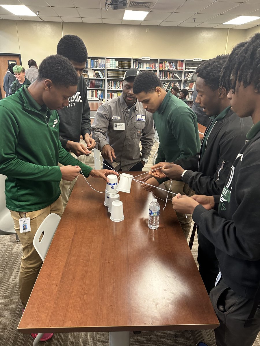 PlaquemineHigh's tweet photo. We would like to extend a heartfelt thank you to Shintech for joining us at Moving Forward Monday and making it an unforgettable experience for our students! The activity on communication was a massive hit, and our students absolutely loved it! #PromotingHighStandards https://t.co/iWhZGMBh5a