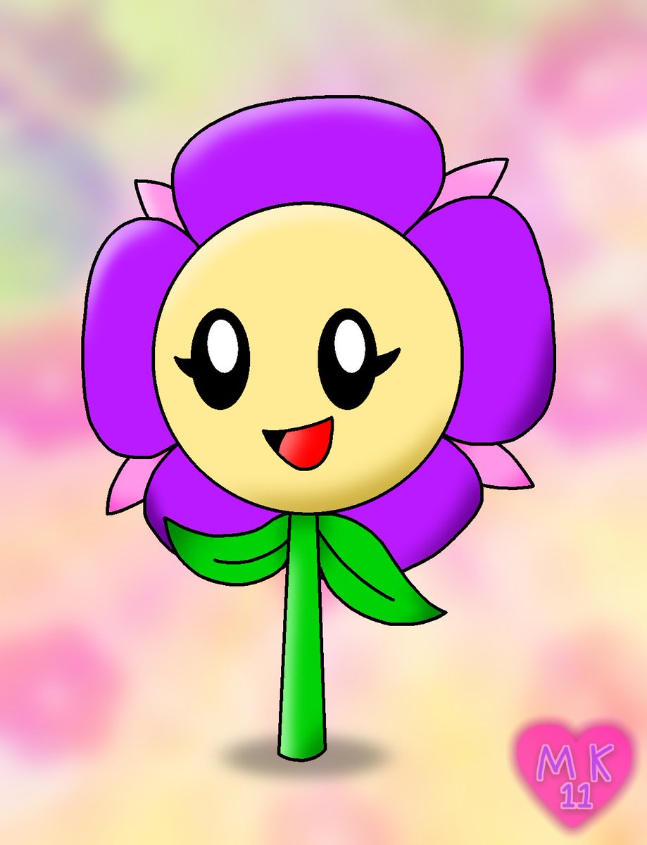 Here is a redraw of my Super Mario OC, Petal The Flower! I first created her back in August 2019, and now she has returned after almost 5 years!