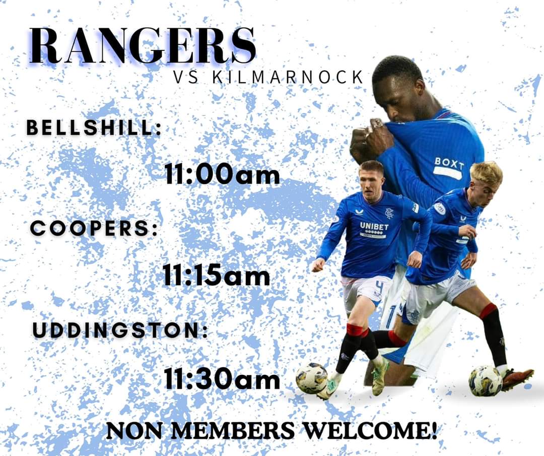 TrueRsc's tweet image. 🔵RANGERS vs KILMARNOCK🔵

Post split football returns to Ibrox as we face Kilmarnock this Sunday, and our supporters bus will be at the game!

Join us from any of our pick up points for stress free travel in the final leg of the league challenge

Interested? Message to book 🇬🇧