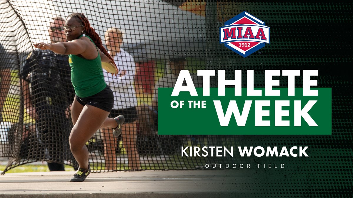 This week's MIAA Women's Field Athlete of the Week ➡️ Kirsten Womack 🦁 At the ZK Invite on Saturday: Discus Throw: 1️⃣st place Shot Put: 4️⃣th place