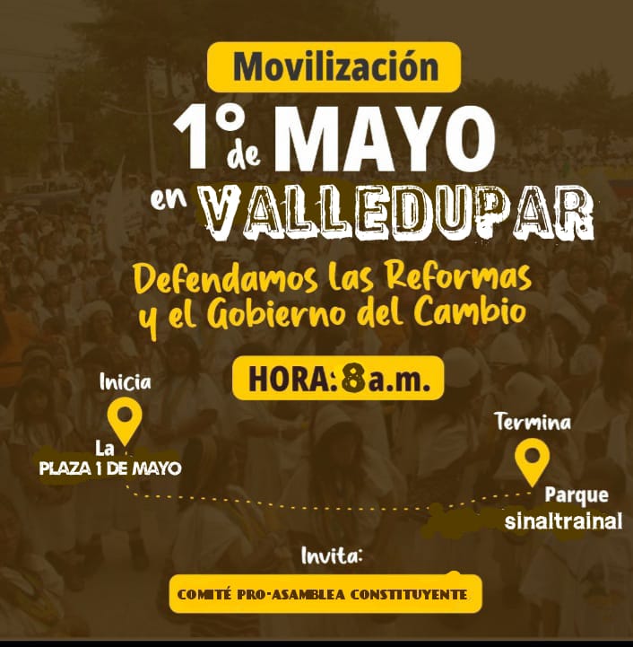 Oposiciondigna's tweet photo. El 🗓️1 de Mayo #LeMarchoAlCambio.
Acompañame a apoyar el mandato popular de Colombia 
 #PotenciaMundialDeLaVida.
Marchemos por la paz, el trabajo, la vida y el derecho de los campesinos y víctimas a estar y disfrutar de sus tierras.
@petrogustavo https://t.co/JbM18Su4cP