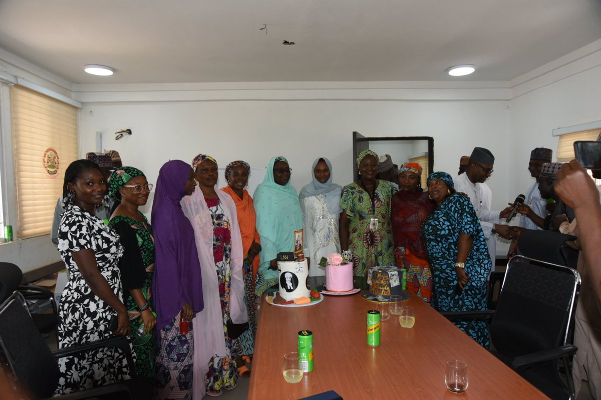 KADIRS CELEBRATES WITH THE BOARD SECRETARY / LEGAL ADVISER BARRISTER @AyshaAysmad AT EXECUTIVE CHAIRMAN'S BOARD ROOM. The Executive Chairman Comrade @jerryadams225 along with other Management team, Directors and Heads of Units celebrated the Board Secretary on the occasion of