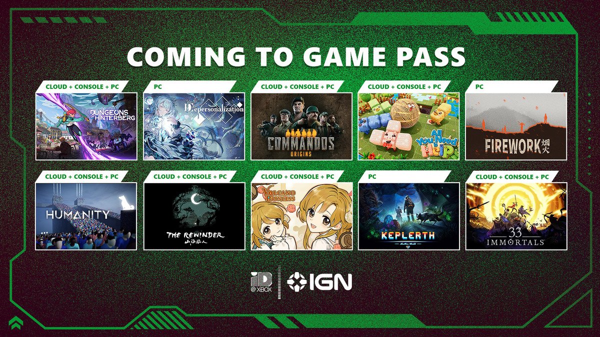 Selection of ID@Xbox games coming to Xbox Game Pass.