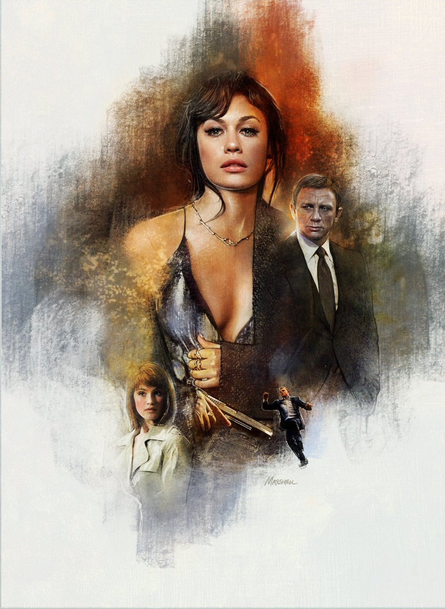 Agent Camille Montes Olga Kurylenko & 007 are on personal missions of revenge in 2008’s Quantum of Solace. Barbara Broccoli said that she intended for Montes to return for Skyfall or a future film.

#QuantumofSolace #JamesBond #OlgaKurylenko #BeautyofBond #illustration