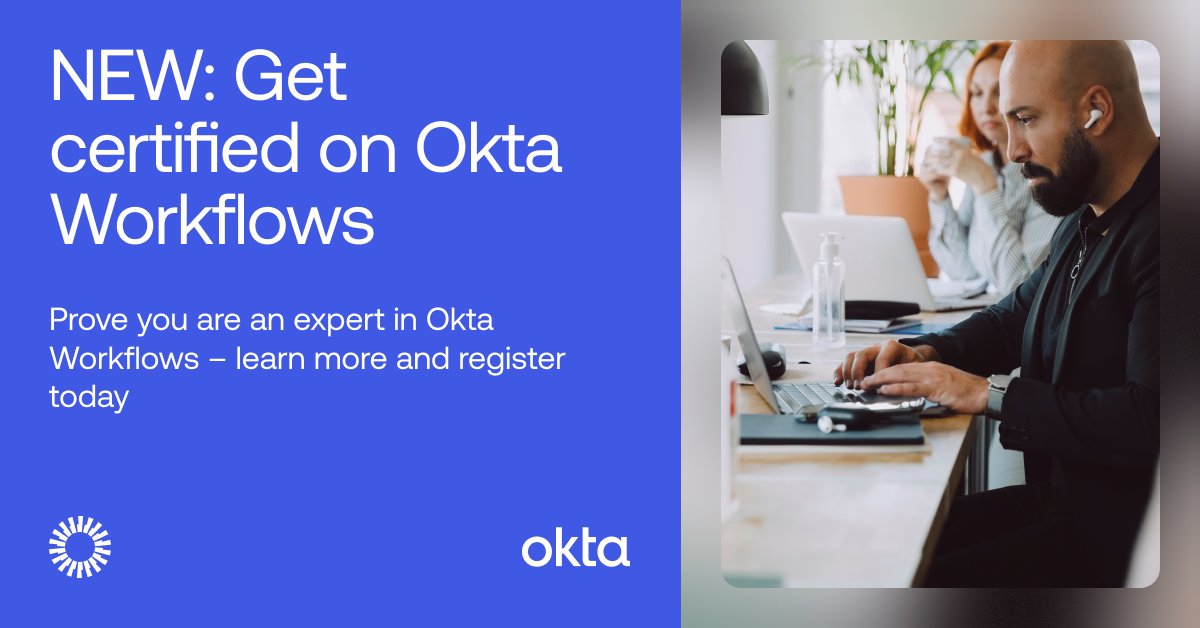 Are you a self-proclaimed Workflows expert? 🤔🧠 Put that expertise to the test! The Okta Certified Workflows - Specialty Certification Exam assesses your skills in a live Okta environment. Get certified 💡 bit.ly/3WbSd5O