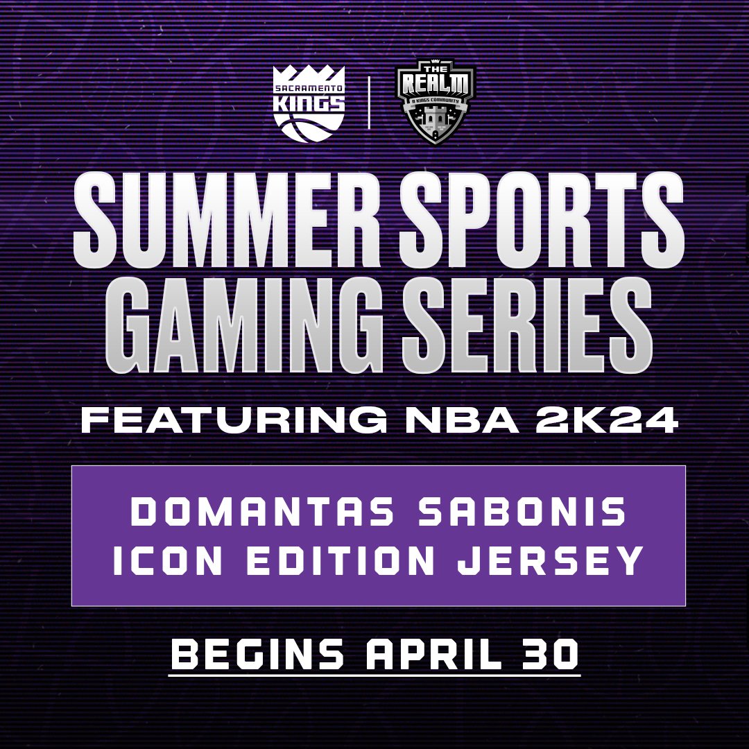 Want a chance to win a signed Domantas Sabonis Jersey?!?! 🤩 Take part in 𝐓𝐡𝐞 𝐑𝐞𝐚𝐥𝐦 Summer Sports Gaming Series 🎮🏀       Tournament begins TOMORROW at 7PM and is free to enter ➡️: rivalx.gg/tournaments/cl…