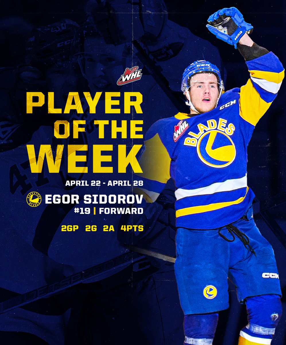 For the second straight week and third time this season, @AnaheimDucks prospect Egor Sidorov is your @TheWHL Player of the Week! DETAILS 📰 | tinyurl.com/mr6e72uu