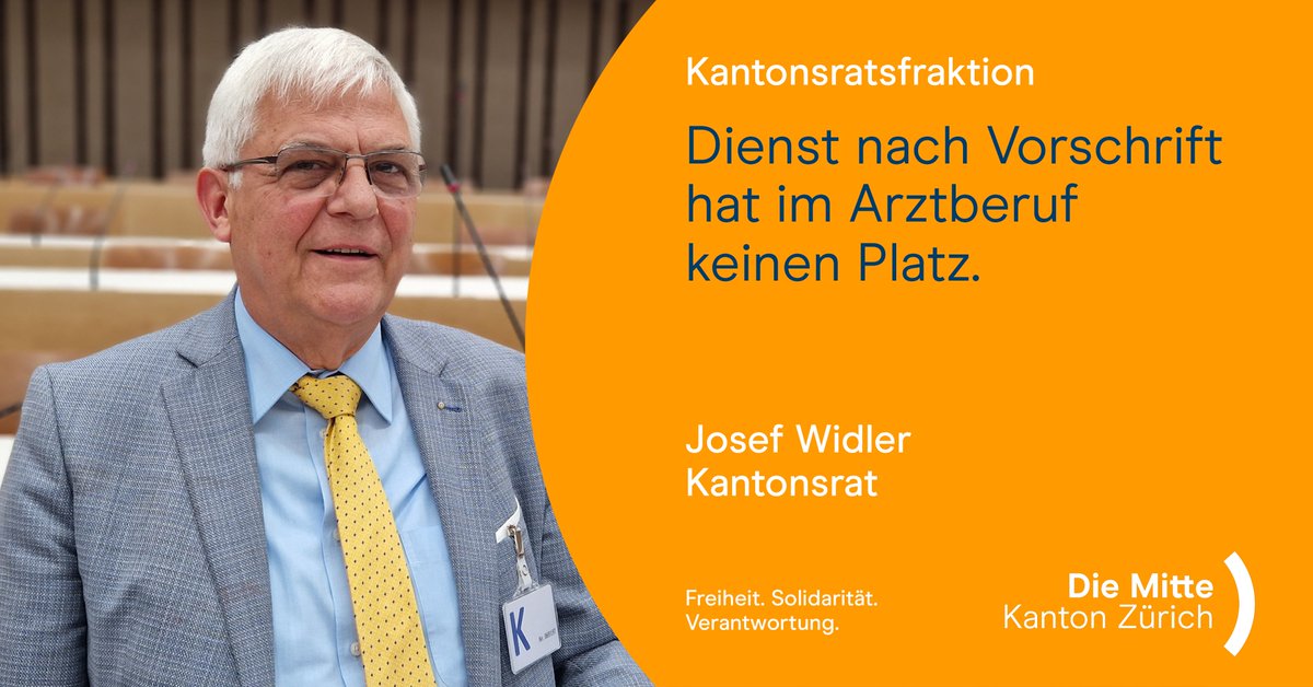 Heute behandelte der Kantonsrat eine parlamentarische Initiative zur Arbeitszeit von Assistenzärztinnen und -ärzten behandelt. Unser Kantonsrat Josef Widler zeigt die Haltung der Fraktion auf: zh.die-mitte.ch/parlamentarisc…