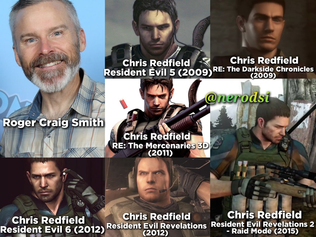 Roger Craig Smith is the voice actor for Chris Redfield in Resident Evil 5 (2009) - Resident Evil Revelations 2 - Raid Mode (2015) 

(Made by me) 

#ResidentEvil #REBHFun #REBH28th #RE #ChrisRedfield #Biohazard #ResidentEvil5 #ResidentEvil6 #ResidentEvilRevelations #Capcom