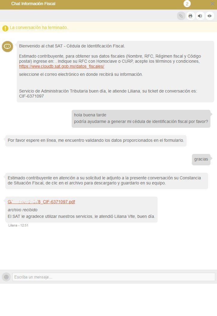 tonyroblesd's tweet photo. Contita;

Acabo de obtener una cédula de identificación fiscal sin contraseña, sin FIEL y sin tener que esperarme una semana para que me la generen por SAT-ID.

En el momento!

Te comparto la liga: https://t.co/wI5qpkNdbv opción "cédula de identificación fiscal". https://t.co/P4Fc2sMebS