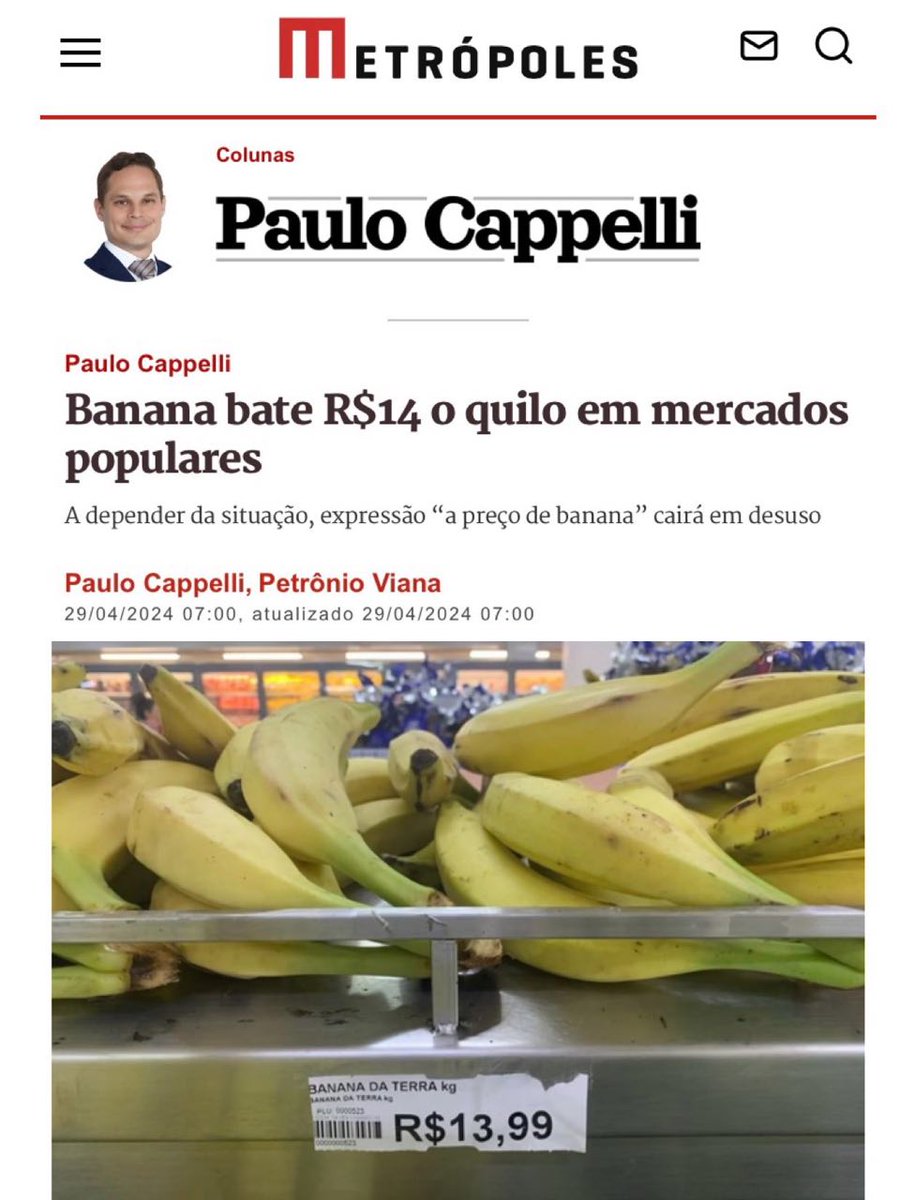 Tem banana prata, banana maçã e agora criaram a Banana-Fazuelle, que nunca é a 'preço de banana'.