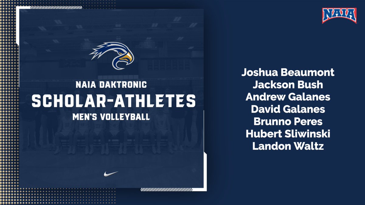Men's Volleyball sees seven players earn NAIA Daktronic Scholar-Athlete honors for their work on and off the court.

cugoldeneagles.com/news/2024/4/29…

#TogetherweSOAR